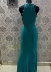 Elegant Teal Halter Gown🦋💕🎀