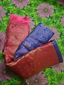 NEW YEAR OFFER Big Bordered Banarasi Silk Saree