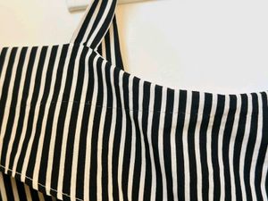 Striped Ruffle Crop Top