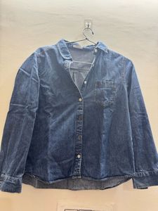 Denim Blue Button-Down Shirt