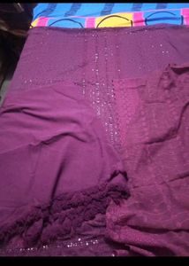 Beautiful Purple 💜 sequence Embroidery Suit