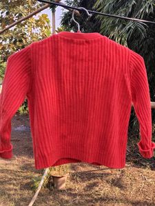 Orange Woolen Crop Top