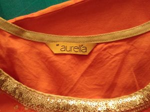 Aurelia Orange Kurta
