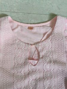 Pink Embroidered Kurta