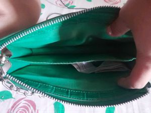 Green Croc Handbag
