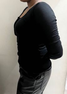 Black Long Sleeve Top