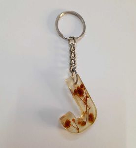 J Initial Keychain
