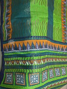 Kanjivaram Hand Print Saree
