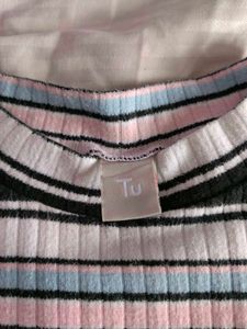 Striped Sleeveless Rib Knit Top