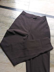 Brown High-Waisted Trousers