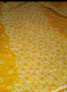 Yellow Printed Saree