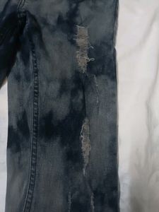 Gray blue jeans