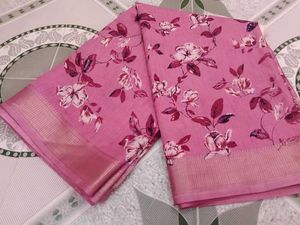Floral Pink Saree with Awesome Blouse