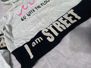 aesthetic y2k grey crop hoodie / jacket 🎀✨