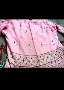 Beautiful Pink Anarkali Suit With Dupatta