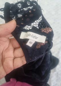 Beautiful Imported Blue Top Lace Detailing