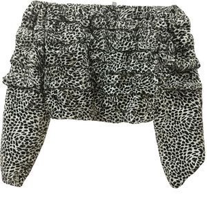 Animal Print Off-Shoulder Top