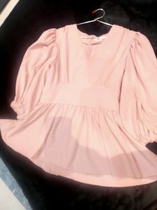 Pink Peplum Top