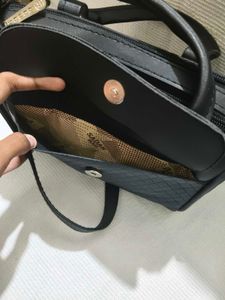 Black Quilted Satchel