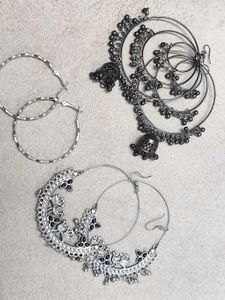 Oxidised Jhumka Combo