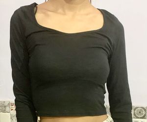 Black Long Sleeve Top