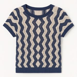 Zigzag Knit Top