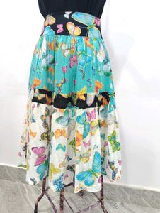 Butterfly Print Skirt