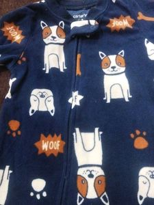 Puppy Print Cute Full-on Dress For New Born