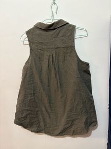 Olive Green Shirt Top