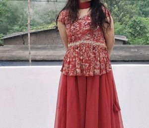 Elegant Red Kurta Set