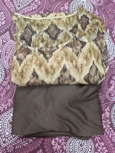 Printed Net Kurti With Plazzo
