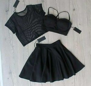 Ewa Young Black Two-Piece Outfit