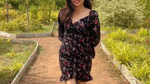 Beautiful Black Floral Dress