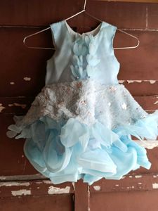 Beautiful sky Blue princess frock (fixed rates)