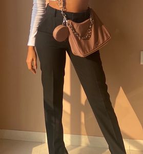 Zara Black Formal Trouser With Hem Slit