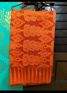 unused Elegant Orange Saree