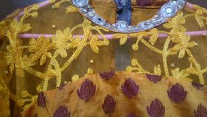 Mustard yellow Ethnic Gown