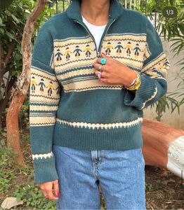 Patterned Knit Pullover