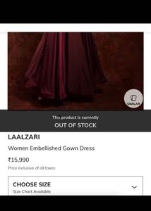 Elegant Ball Gown Maroon Dress with Heavy Dupatta