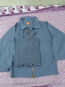 Crop Top With Zip Jacket