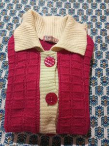 Stylish Pink Knit Cardigan