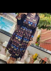 Black Net Dress One Piece
