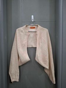 Beige Knit Shrug