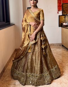 Sangeet Ready To Wear Lehenga Golden Shimmer