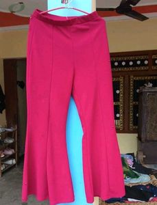 Co Ord Set Pink Flare Leg Trouser And Top