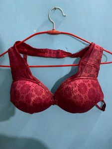 branded Floral Maroon Bra
