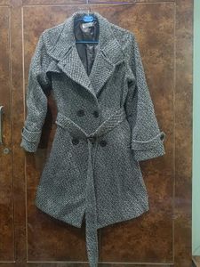 Belted Wool Blend Over Coat
