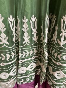 Green Embraced Anarkali