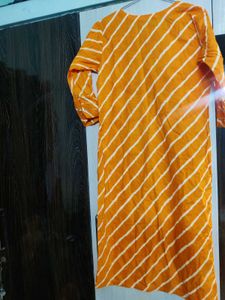 Orange Kurta With Gota Patti