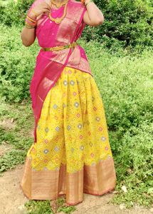 Pink &amp; Yellow Lehenga Choli